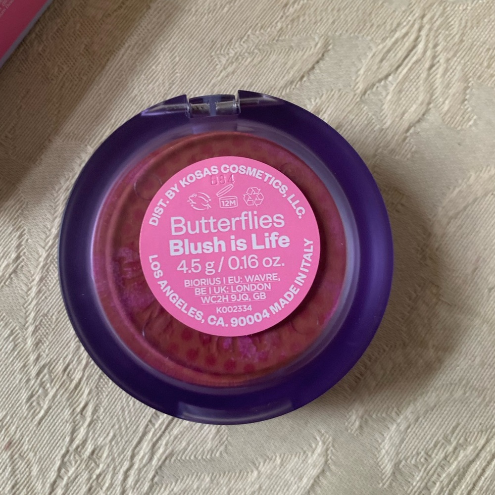Kosas Blush is Life Baked Blush in Butterflies Cool Baby Pink BNIB - Picture 6 of 16